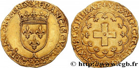 FRANCIS I
Type : Écu d'or à la croisette, 1er type 
Date : 19/03/1541 
Mint name / Town : Paris 
Quantity minted : 53400 
Metal : gold 
Millesimal fin...