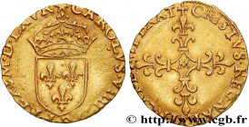 CHARLES IX
Type : Demi-écu d'or au soleil, 1er type 
Date : 1565 
Mint name / Town : Toulouse 
Quantity minted : 25800 
Metal : gold 
Millesimal finen...
