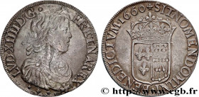 LOUIS XIV "THE SUN KING"
Type : Écu de Navarre à la mèche longue 
Date : 1660 
Mint name / Town : Saint-Palais 
Metal : silver 
Millesimal fineness : ...