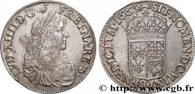 LOUIS XIV "THE SUN KING"
Type : Écu au buste juvénile du Béarn, 2e type 
Date : 1665 
Mint name / Town : Pau 
Quantity minted : 70568,5 
Metal : silve...