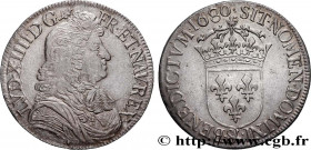 LOUIS XIV "THE SUN KING"
Type : Écu à la cravate, 1er type 
Date : 1680 
Mint name / Town : Aix-en-Provence 
Metal : silver 
Millesimal fineness : 917...