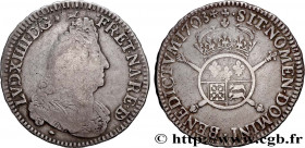 LOUIS XIV "THE SUN KING"
Type : Demi-écu aux insignes du Béarn 
Date : 1703 
Mint name / Town : Pau 
Metal : silver 
Millesimal fineness : 917  ‰
Diam...