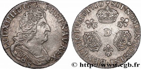LOUIS XIV "THE SUN KING"
Type : Vingtième d'écu aux trois couronnes 
Date : 1710 
Mint name / Town : Lyon 
Quantity minted : 29445 
Metal : silver 
Mi...
