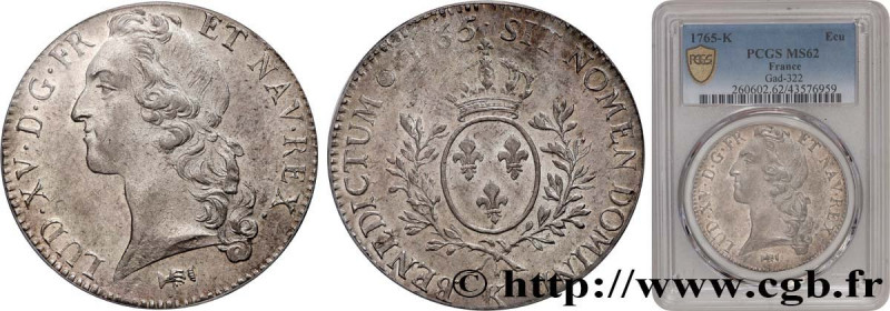 LOUIS XV THE BELOVED
Type : Écu dit “au bandeau” 
Date : 1765 
Mint name / Town ...