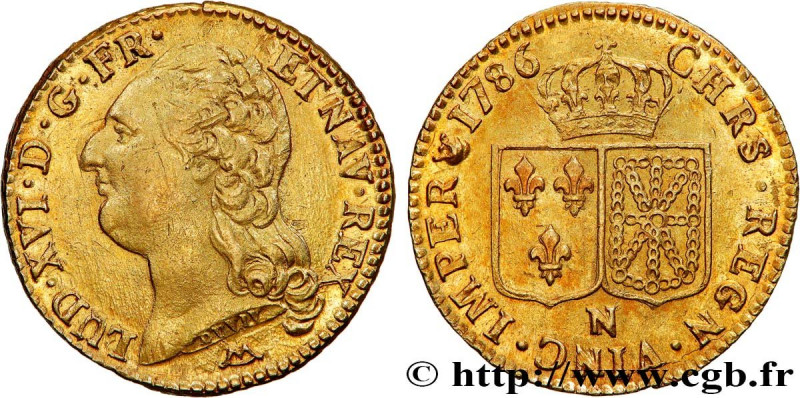 LOUIS XVI
Type : Louis d'or dit "aux écus accolés" 
Date : 1786 
Mint name / Tow...