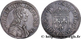 ORANGE - PRINCIPALITY OF ORANGE - WILLIAM II OF NASSAU
Type : Écu 
Date : 1649 
Mint name / Town : Orange 
Metal : silver 
Diameter : 40  mm
Orientati...