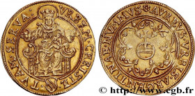 CITY OF STRASBOURG
Type : Florin d’or 
Date : c. 1668-1680 
Date : n.d. 
Mint name / Town : Strasbourg 
Metal : gold 
Diameter : 23  mm
Orientation di...