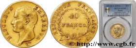 PREMIER EMPIRE / FIRST FRENCH EMPIRE
Type : 40 francs or Napoléon tête nue, Calendrier révolutionnaire 
Date : An 14 (1805) 
Mint name / Town : Paris ...