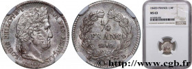 LOUIS-PHILIPPE I
Type : 1/4 franc Louis-Philippe 
Date : 1840 
Mint name / Town : Lyon 
Quantity minted : 15344 
Metal : silver 
Millesimal fineness :...
