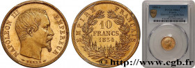 SECOND EMPIRE
Type : 10 francs or Napoléon III, tête nue, petit module, tranche lisse 
Date : 1854 
Mint name / Town : Paris 
Quantity minted : 1.357....