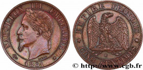 SECOND EMPIRE
Type : Essai cinq centimes Napoléon III tête laurée 
Date : 1861 
Mint name / Town : Paris 
Metal : bronze 
Diameter : 25  mm
Orientatio...