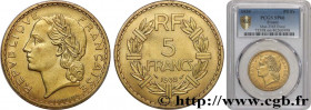 III REPUBLIC
Type : Essai de 5 francs Lavrillier, bronze-aluminium 
Date : 1939 
Mint name / Town : Paris 
Quantity minted : --- 
Metal : bronze-alumi...
