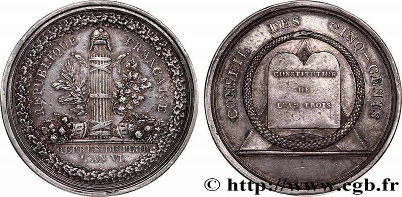 DIRECTOIRE
Type : Médaille, Conseil des Cinq-Cents 
Date : 1797 
Metal : silver ...