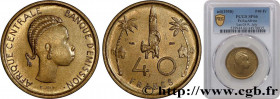 CENTRAL AFRICA
Type : Épreuve de 40 Francs de Joly Banque d’Émission de l’Afrique Centrale 
Date : 1958 
Mint name / Town : Paris 
Quantity minted : 3...