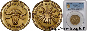 CENTRAL AFRICA
Type : Épreuve de 40 Francs de George Lay 
Date : 1958 
Mint name / Town : Paris 
Quantity minted : 33 
Metal : bronze-aluminium 
Diame...