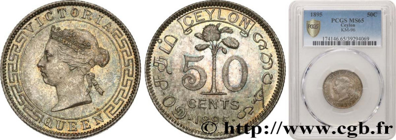 CEYLON
Type : 50 Cents Victoria 
Date : 1895 
Quantity minted : 450000 
Metal : ...