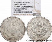 CHINA - EMPIRE - HEBEI (CHIHLI)
Type : 1 Dollar an 34 
Date : 1908 
Mint name / Town : Pei Yang 
Quantity minted : - 
Metal : silver 
Diameter : 39  m...