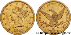 UNITED STATES OF AMERICA
Type : 10 Dollars "Liberty" 
Date : 1843 
Mint name / Town : La Nouvelle-Orléans 
Quantity minted : 175162 
Metal : gold 
Mil...