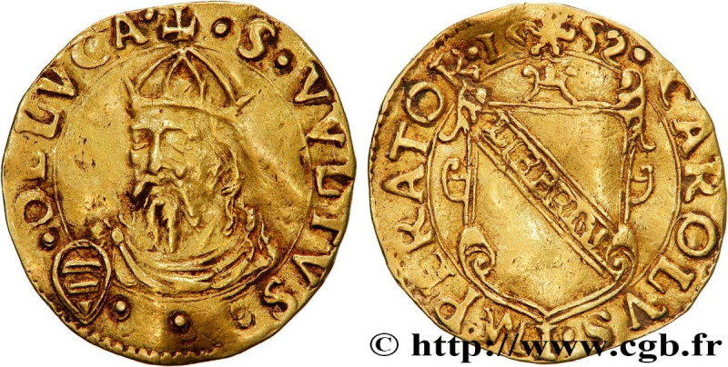 ITALY - LUCCA - REPUBLIC OF LUCCA
Type : Scudo d'oro del sole 
Date : 1552 
Mint...