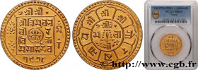 KINGDOM OF NEPAL - TRIBHUVAN BIR BIKRAM
Type : Ashraphi (Tola) VS1978 
Date : 1991 
Date : (1921) 
Metal : gold 
Diameter : 26,5  mm
Orientation dies ...