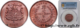 MALAYSIA - BRITISH NORTH BORNEO
Type : 1/2 Cent 
Date : 1886 
Mint name / Town : Birmingham 
Quantity minted : 1000000 
Metal : bronze 
Diameter : 23,...