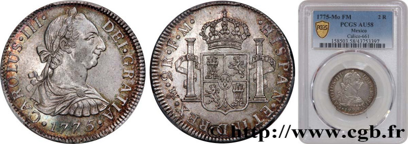 SPANISH AMERICA - MEXICO - CHARLES III
Type : 2 Reales  
Date : 1775 
Mint name ...