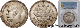 RUSSIA - NICHOLAS II
Type : 1 Rouble 
Date : 1915 
Mint name / Town : Saint-Petersbourg 
Quantity minted : - 
Metal : silver 
Millesimal fineness : 90...