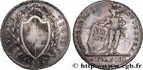 SWITZERLAND - CANTON OF TICINO
Type : 4 Franchi (Francs) 
Date : 1814 
Mint name / Town : Lucerne 
Quantity minted : 7921 
Metal : silver 
Diameter : ...