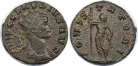 Römische Münzen, MÜNZEN DER RÖMISCHEN KAISERZEIT. Claudius II. Gothicus. Antoninianus 268-270 n. Chr. (3.60 g. 20 mm) Vs.: IMP C CLAVDIVS AVG, Büste m...