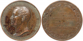 Russische Münzen und Medaillen, Nikolaus I. (1826-1855). Bronzemedaille 1841 von P. Utkin. Auf den Tod des russischen Gesandten Robert Heinrich Rehbin...