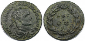 Römische Münzen, MÜNZEN DER RÖMISCHEN KAISERZEIT. Maximianus Herculius (286-310 n. Chr). Follis. (2.33 g. 21 mm) Vs.: IMP C MA MAXIMIANVS PF AVG, Büst...