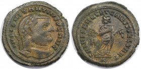 Römische Münzen, MÜNZEN DER RÖMISCHEN KAISERZEIT. Bronze 305-305 h. Chr. Vs.: IMP CONSTANTIVS P F AVG, Kopf mit Lorbeerkranz nach rechts. Rs.: SALVIS ...