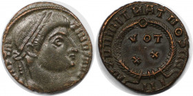 Römische Münzen, MÜNZEN DER RÖMISCHEN KAISERZEIT. Constantinus I. (307-337 n. Chr). Follis. (2.75 g. 18.5 mm) Vs.: Kopf mit Lorbeerkranz n. r. Rs.: Kr...