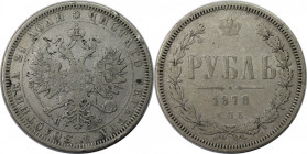 Russische Münzen und Medaillen, Alexander II. (1854-1881). 1 Rubel 1878 SPB NF. Silber. Bitkin 92. Sehr schön