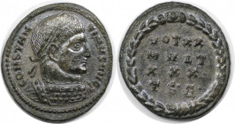 Römische Münzen, MÜNZEN DER RÖMISCHEN KAISERZEIT. Constantinus I. (307-337 n. Chr). Follis, Thessaloniki. (2.69 g. 18.5 mm) Vs.: CONSTANTINVS AVG, Kop...