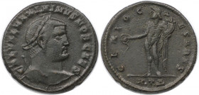 Römische Münzen, MÜNZEN DER RÖMISCHEN KAISERZEIT. Maximinus II. (309-313 n. Chr). Follis. (5.37 g. 26 mm) Vs.: GAL VAL MAXIMINVS NOB CAES, Kopf mit Lo...