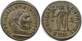 Römische Münzen, MÜNZEN DER RÖMISCHEN KAISERZEIT. Maximinus II. (309-313 n. Chr). Follis. (4.72 g. 21 mm) Vs.: IMP C GAL VAL MAXIMINVS PF AVG, Kopf mi...
