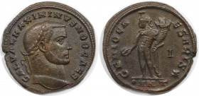 Römische Münzen, MÜNZEN DER RÖMISCHEN KAISERZEIT. Maximinus II. (309-313 n. Chr). Follis. (7.05 g. 24.5 mm) Vs.: GAL VAL MAXIMINVS NOB CAES, Kopf mit ...