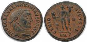Römische Münzen, MÜNZEN DER RÖMISCHEN KAISERZEIT. Maximinus II. (309-313 n. Chr). Follis. (5.41 g. 20.5 mm) Vs.: IMP C GAL VAL MAXIMINVS PF AVG, Kopf ...