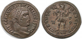 Römische Münzen, MÜNZEN DER RÖMISCHEN KAISERZEIT. Maximinus II. (310-313 n. Chr). Follis. (7.93 g. 25.5 mm) Vs.: IMP C GAL VAL MAXIMINVS PF AVG, Kopf ...