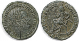 Römische Münzen, MÜNZEN DER RÖMISCHEN KAISERZEIT. Constantine I. (306-337 n. Chr). Bronze 317-318 n.Chr. (1.0 g. 15.5 mm). Vs.: DIVO MAXIMIANO SEN FOR...