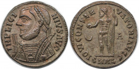 Römische Münzen, MÜNZEN DER RÖMISCHEN KAISERZEIT. Licinius I. (308-324 n. Chr). Follis 317-320 n. Chr. (3.28 g. 18.5 mm) Vs.: IMP LICINIVS AVG, Drapie...