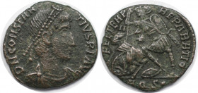 Römische Münzen, MÜNZEN DER RÖMISCHEN KAISERZEIT. Constantius II. (324-361 n. Chr). Ae 3, 320-361 n. Chr. (2,33 g. 18 mm) Vs.: DN CONSTANTIVS PF AVG, ...