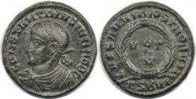 Römische Münzen, MÜNZEN DER RÖMISCHEN KAISERZEIT. Constantinus II. (337-340 n. Chr). Follis 320 n. Chr., Thessaloniki. (3.50 g. 18.5 mm) Vs.: CONSTANT...