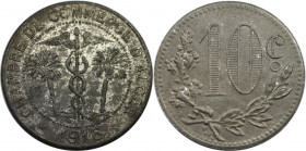 Weltmünzen und Medaillen, Algerien / Algeria. Chambre de commerce d’Alger. 10 Centimes 1916. Eisen. KM TnA6, Lec. 134. Vorzüglich+. Selten!