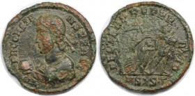 Römische Münzen, MÜNZEN DER RÖMISCHEN KAISERZEIT. Constans (337-350 n. Chr). Follis 320-361 n. Chr. (4,22 g. 23,5 mm) Vs.: DN CONSTANS PF AVG, Büste m...