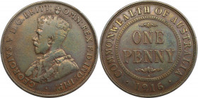 Weltmünzen und Medaillen, Australien / Australia. George V. 1 Penny 1916. Bronze. KM 23. Sehr schön-vorzüglich