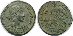 Römische Münzen, MÜNZEN DER RÖMISCHEN KAISERZEIT. Constantius II. (337-361 n. Chr). Follis 350-355 n. Chr., Antiochia. (4.31 g. 22.5 mm) Vs.: DN CONST...