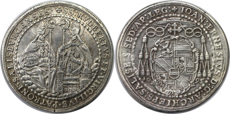 RDR – Habsburg – Österreich, RÖMISCH-DEUTSCHES REICH. 1/2 Taler 1695. Silber. KM...