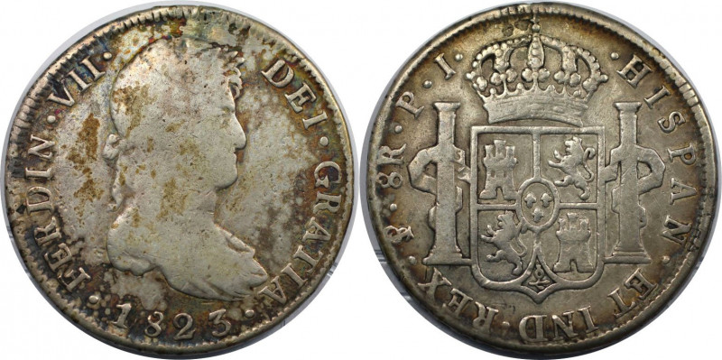 Weltmünzen und Medaillen, Bolivien / Bolivia. Ferdinand VII. 8 Reales 1823, Poto...